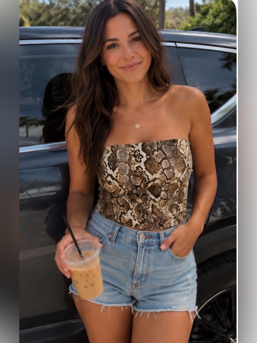 NWT Snake print tube top
